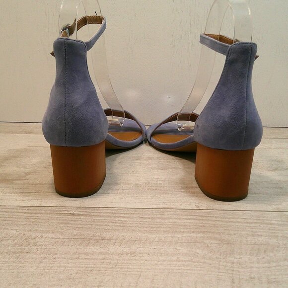 Steve Madden Blue Suede Women's Irenee Ankle Strap Block-Heel Sandals Size  6 M - Picture 6 of 10